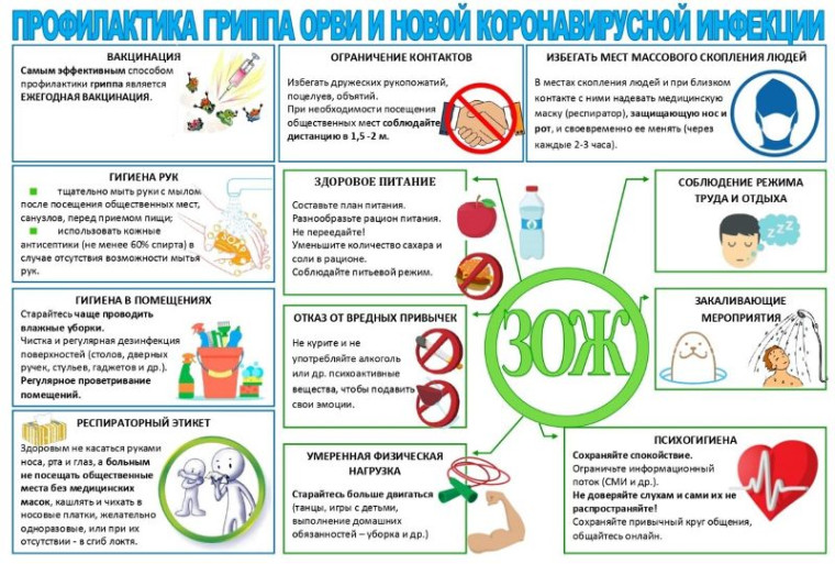 Профилактика ОРВИ, гриппа и новой коронавирусной инфекции..